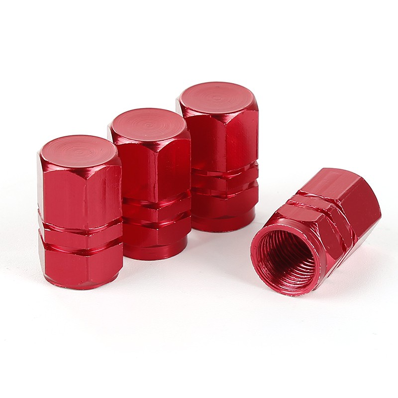Bộ 4 Nắp Van Bánh Xe Hơi / Xe Máy / Xe Tải Bằng Nhôm Chống Bụi