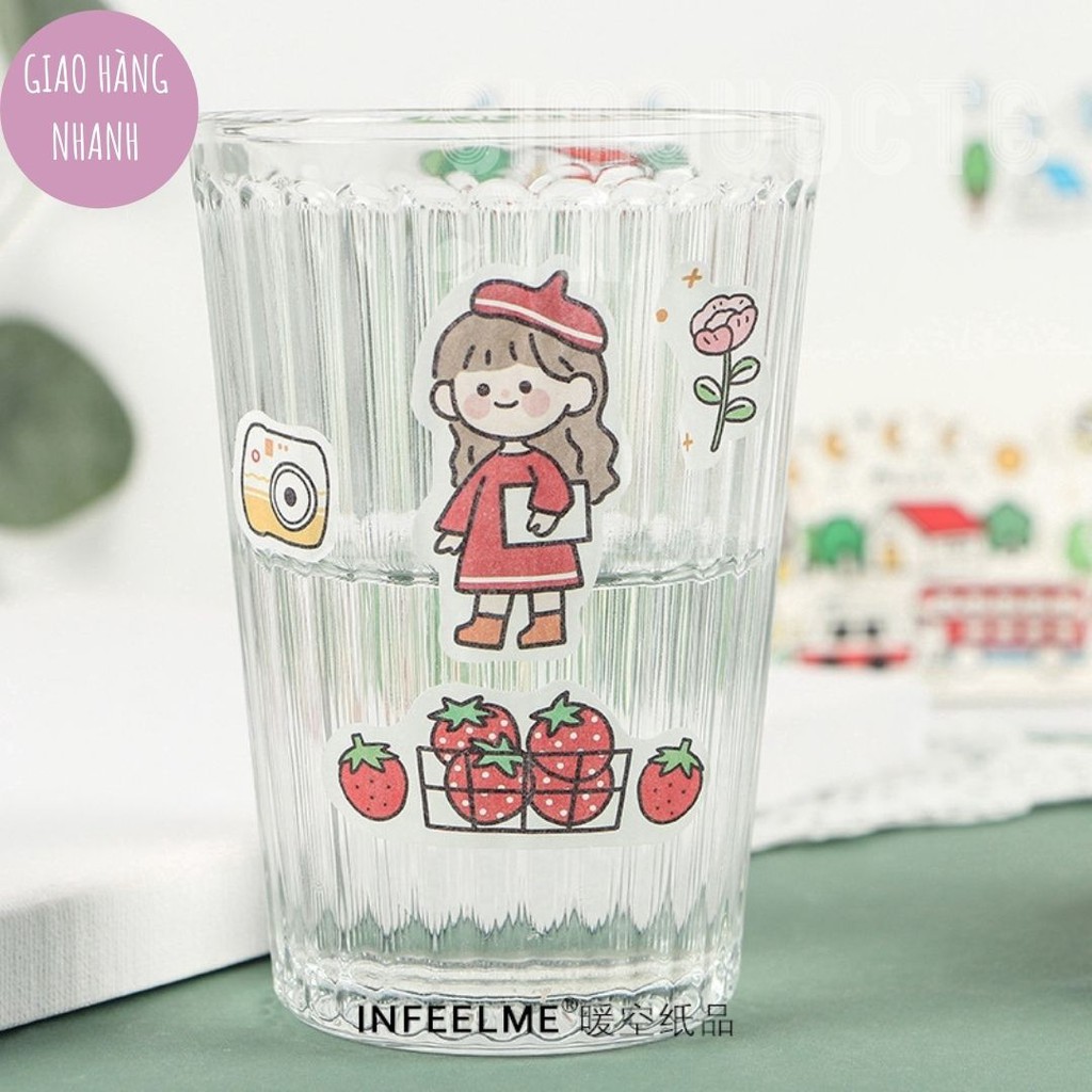 Gói 40 nhãn dán sticker trang trí hộp nhựa điện thoại ST88