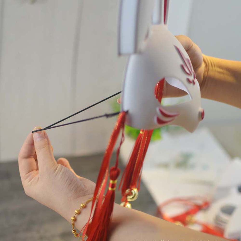 Mặt nạ tai thỏ dùng làm đạo cụ hóa trang halloween