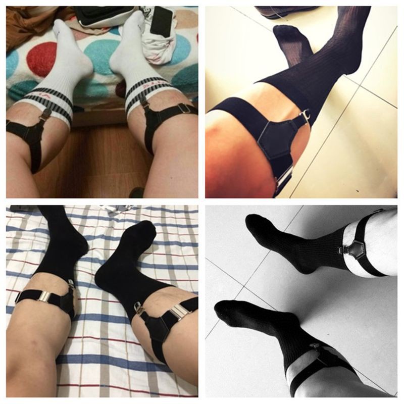 1 Cặp đai kẹp giữ vớ co giãn chống trượt thời trang nam