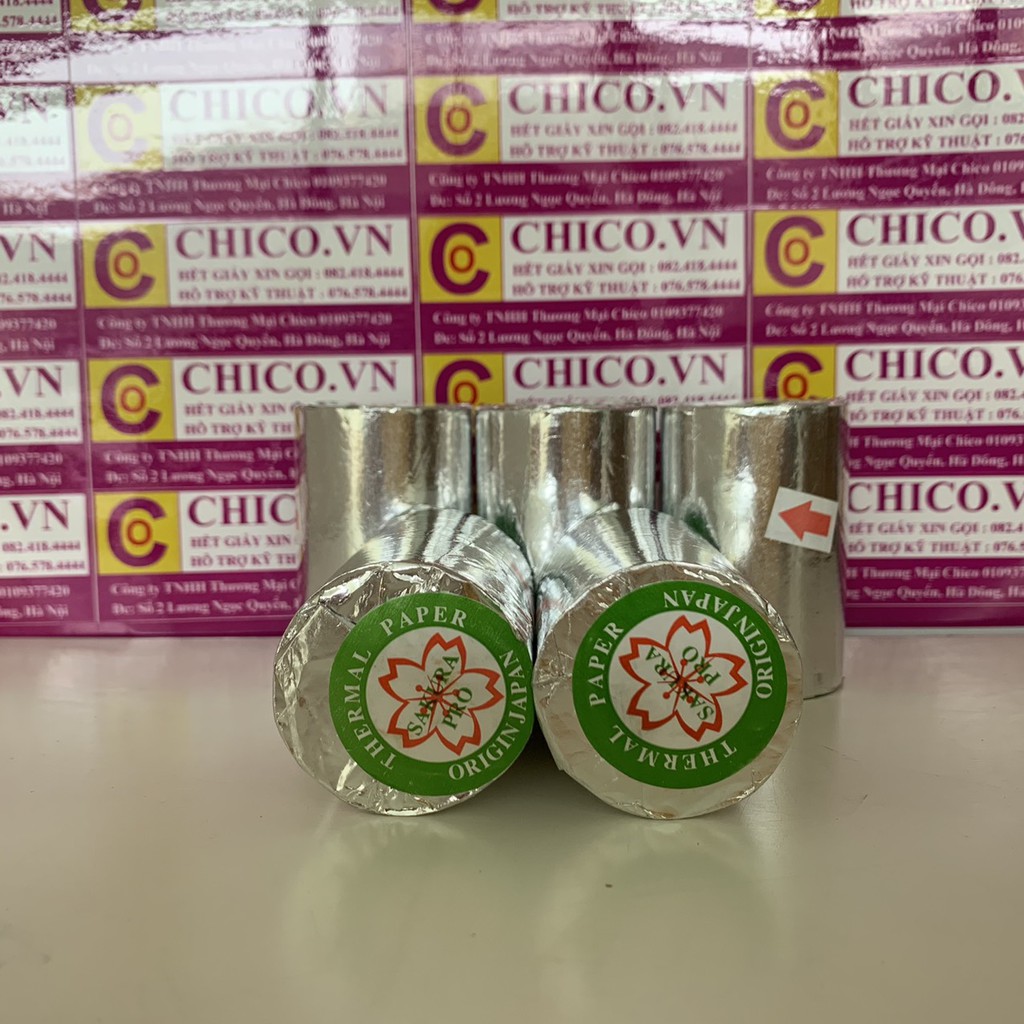 10 Cuộn Giấy in hóa đơn Sakura K80x45mm giá siêu rẻ