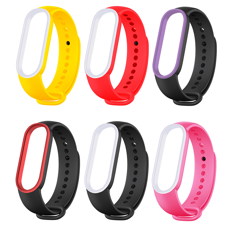 Dây Đeo Thay Thế Chất Liệu Silicon Màu Trơn Cho Xiaomi Mi Band 5 Band5