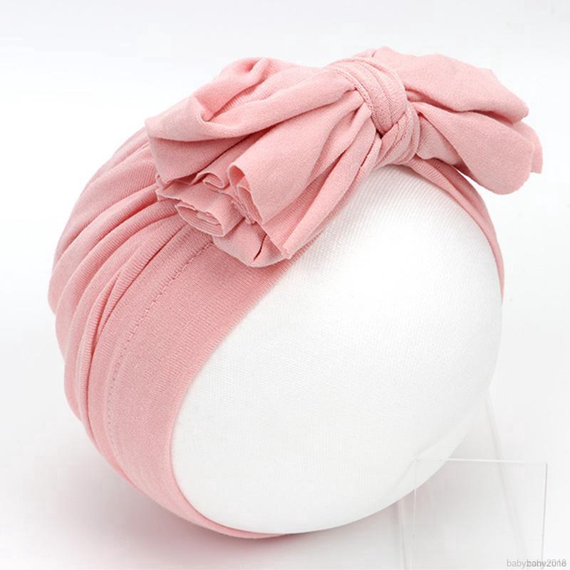 Mũ trùm đầu thắt nơ cho trẻ sơ sinh