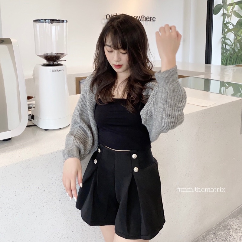  Áo len cardigan mỏng khoác hờ tay bo - áo khoác len dáng lửng | BigBuy360 - bigbuy360.vn