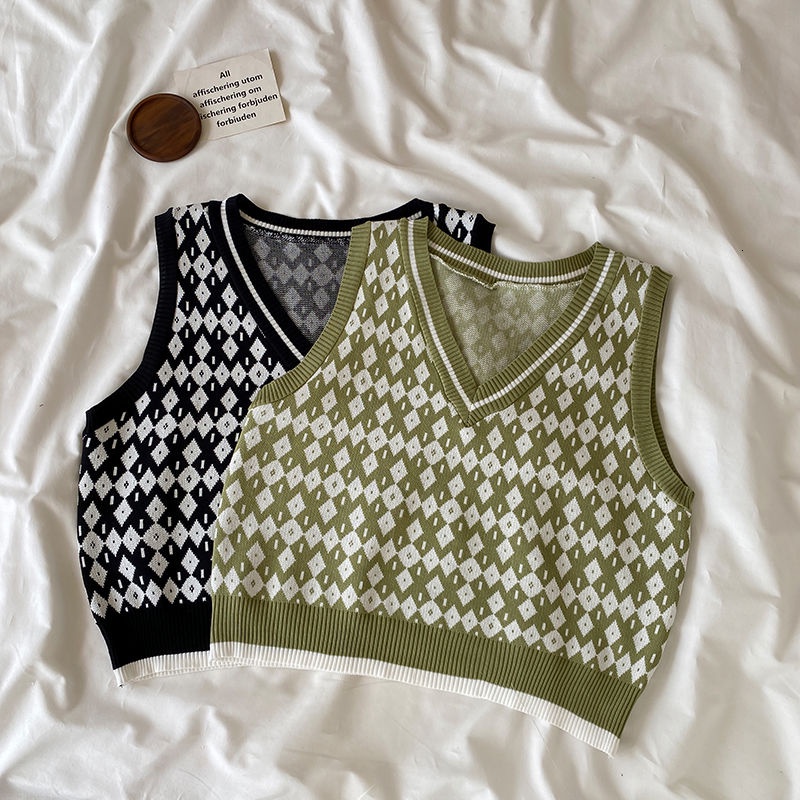 Áo len Pure Cube không tay kiểu dáng đơn giản thiết kế thời trang phong cách Hàn Quốc