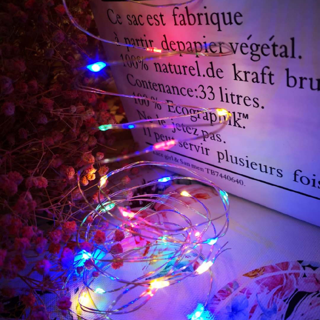outdoor copper wire string battery USB flower decorative lamp waterproof 5M 50 light