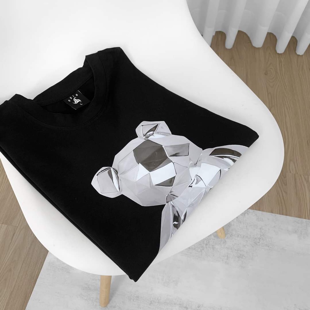 Áo Thun Hè Phối Gấu 5D Lấp Lánh Siêu Hot Bản Hot Chạy Hàng Cotton Mịn Thoải Mái Hoạt Động Hè 2022