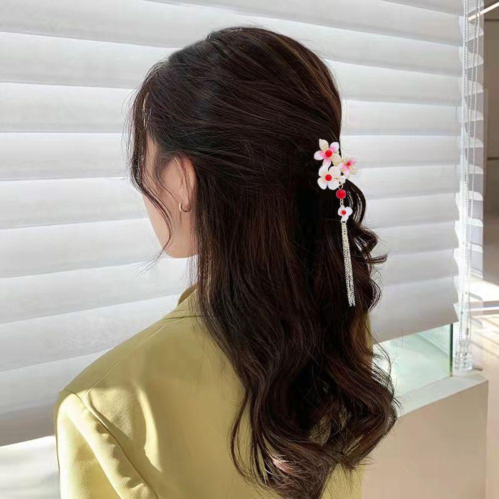 Kẹp Tóc Hình Hoa Phong Cách Trung Quốc Cổ Điển Cho Nữ