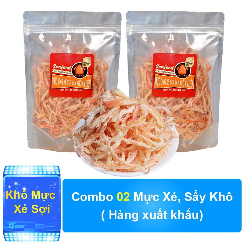 2 gói khô mực xé sợi, loại khô mực xuất khẩu 130g, tươi Ngon | Shopee Việt  Nam