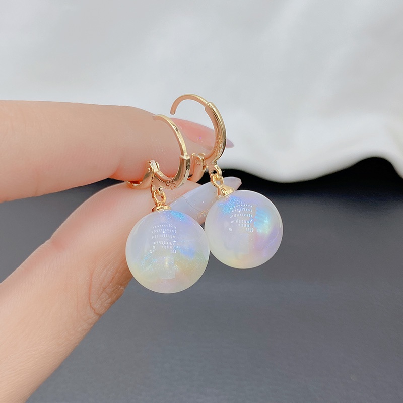 Bông Tai Đính Ngọc Trai Phong Cách Baroque Đơn Giản