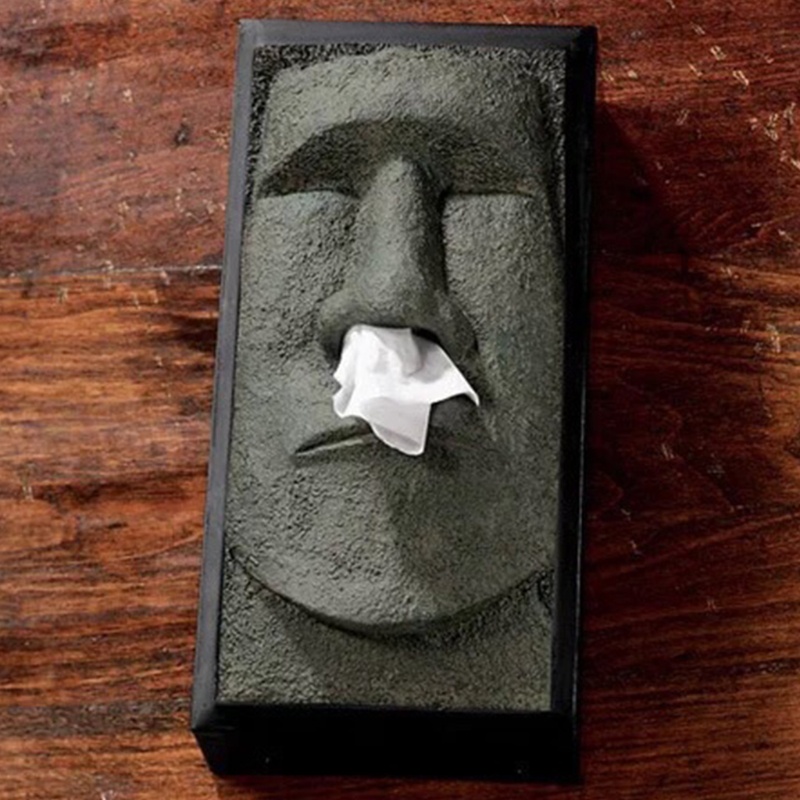 Hộp Đựng Khăn Giấy Bằng Nhựa Resin Hình Tượng Mới Lạ Cho Phòng Tắm / Phòng Ngủ