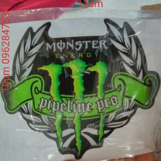 Logo Tem nổi monster mới