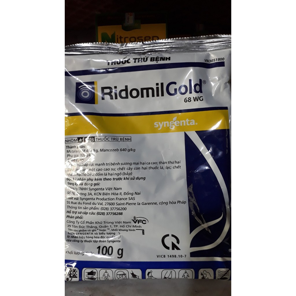 Thuốc trừ bệnh Ridomil Gold 68 WG