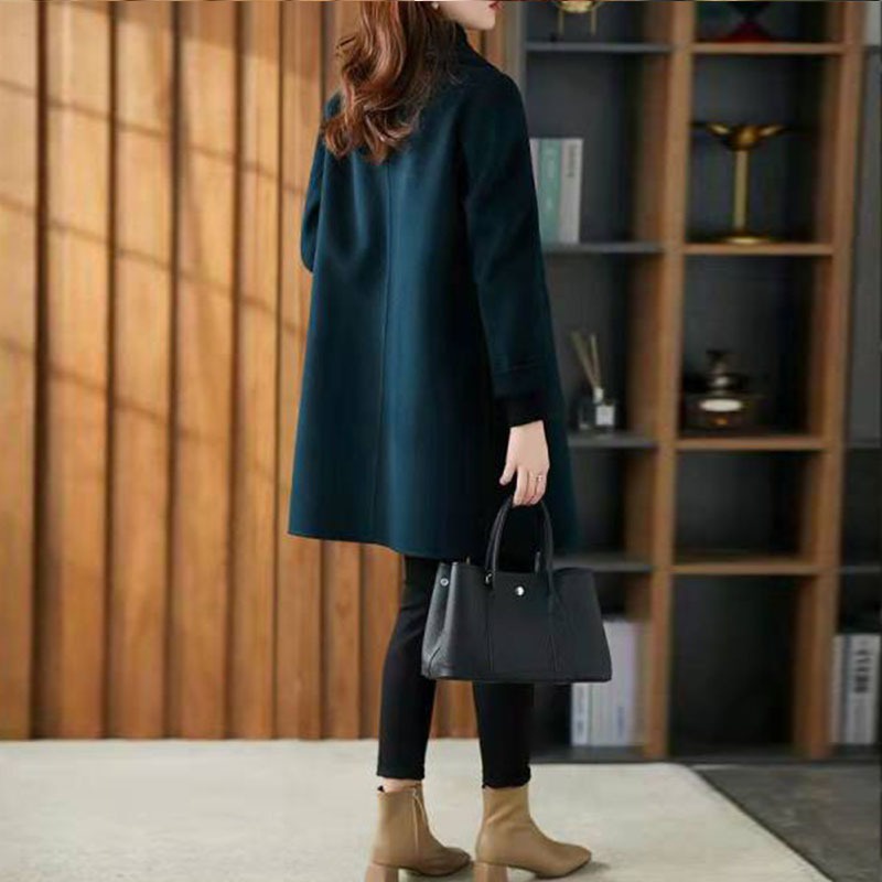 Áo Khoác Len Dáng Rộng Thời Trang Thu Đông Cho Nữ size m-4xl