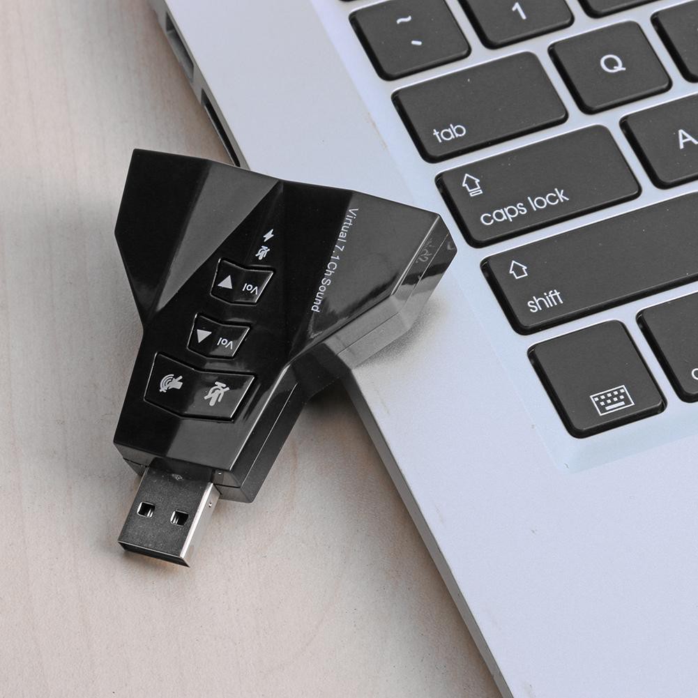 Thiết bị chuyển đổi đầu cắm âm thanh 3D có cổng micro kép 7.1 đa năng | BigBuy360 - bigbuy360.vn