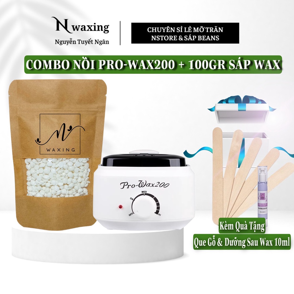COMBO NỒI NẤU SÁP PROWAX200 VÀ 100GR SÁP TẶNG KÈM QUÀ