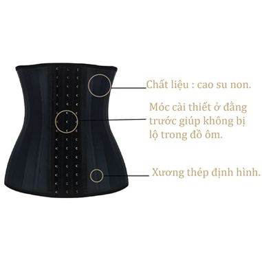 Đai gen nịt bụng LATEX định hình 9 xương 29cm ( chuẩn 100%)