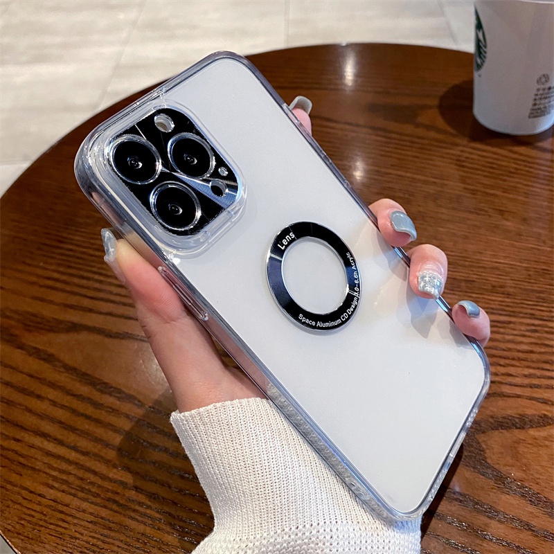 Ốp Điện Thoại Cứng Trong Suốt Mạ Viền Sang Trọng Dành Cho iPhone 11 12 13 Pro Max 12 13 mini