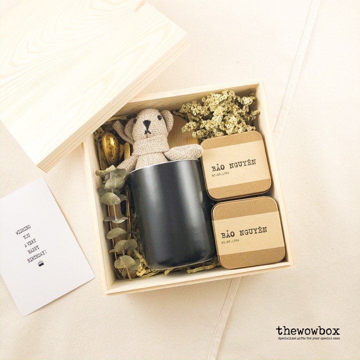 THE TEA BOX – Bộ cốc sứ, quả lọc trà, trà PL - Quà tặng sinh nhật, quà 20/11, quà Noel THE WOW BOX