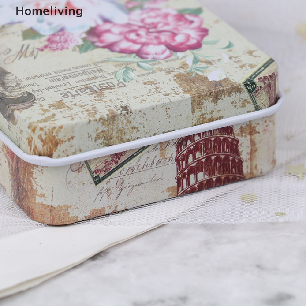 Hộp Thiếc Nhỏ Hình Chữ Nhật Đựng Trang Sức / Đồng Xu Tiện Dụng