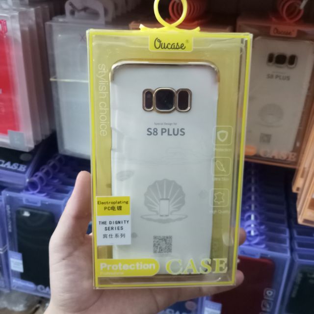 Ốp dẻo Ou Case cho Galaxy S8/ S8 Plus viền si mạ crow