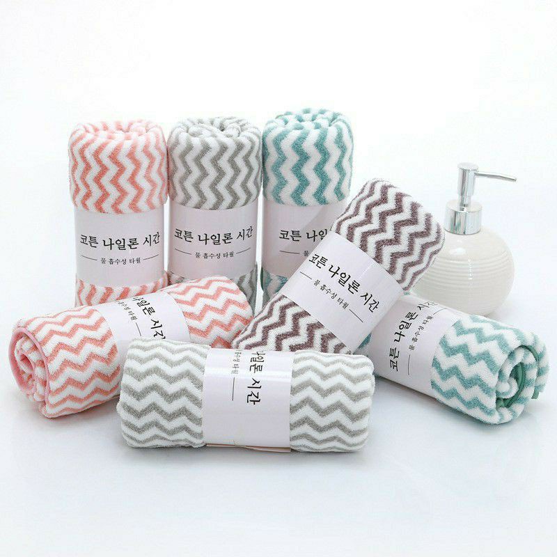 [Siêu Rẻ] Khăn Mặt Hàn Quốc Siêu Thấm Hút 30x50cm