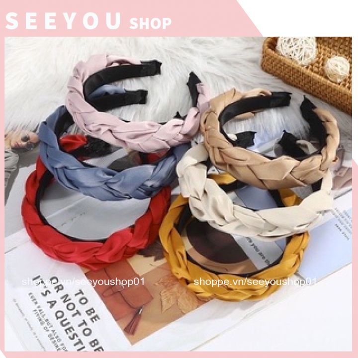 Bờm tóc vải lụa , nhung tết , nơ tóc, kẹp tóc hoa cúc hot trend