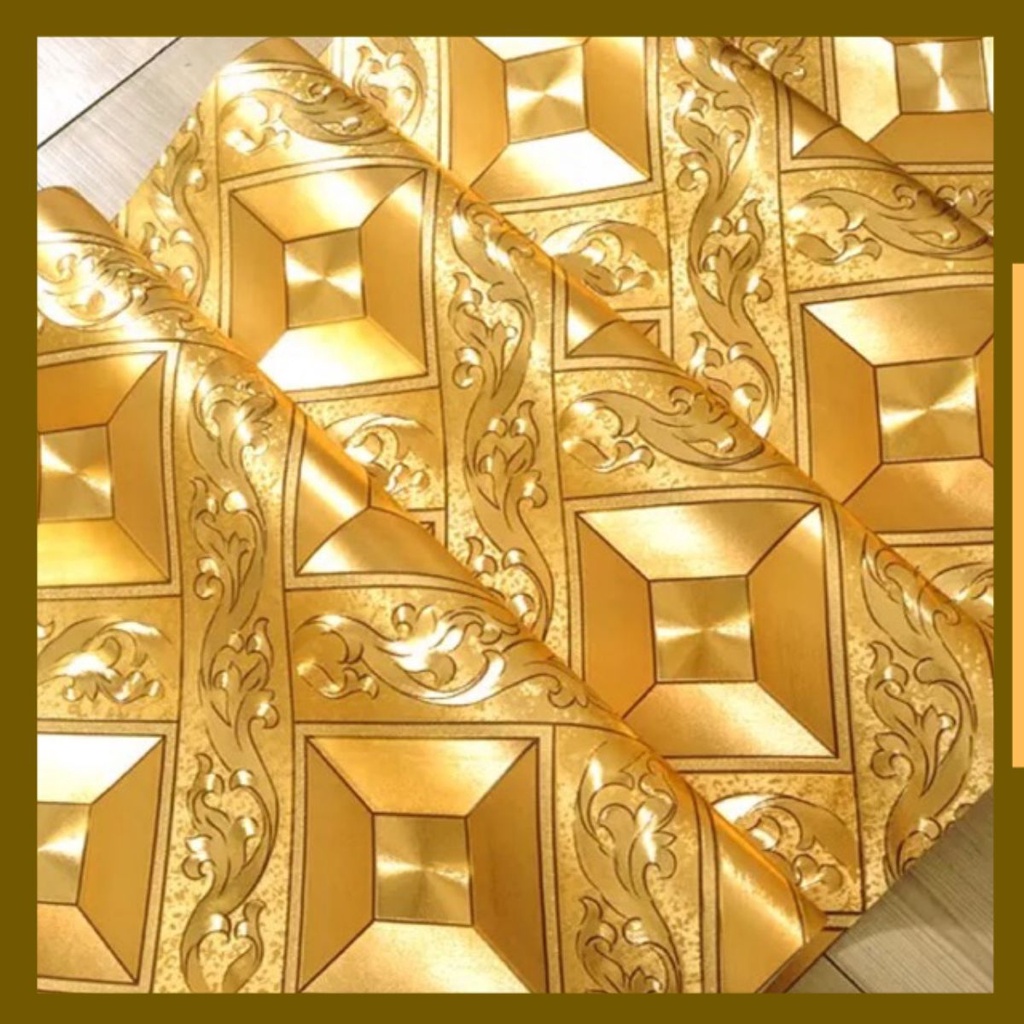 Giấy dán tường 3D giả đèn trang trí trần nhà khổ 53cmx10 m ( dùng keo dán)