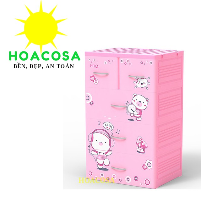 Tủ Nhựa Hita 4 Tầng- Nhựa Hiệp Thành- Đơn Giản, Cứng Cáp, Bền Lâu- Đồ Gia Dụng Hoacosa