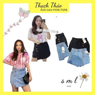 [ZARA] QUẦN GIẢ CHÂN VÁY KHUY VẠT LỆCH Z.R