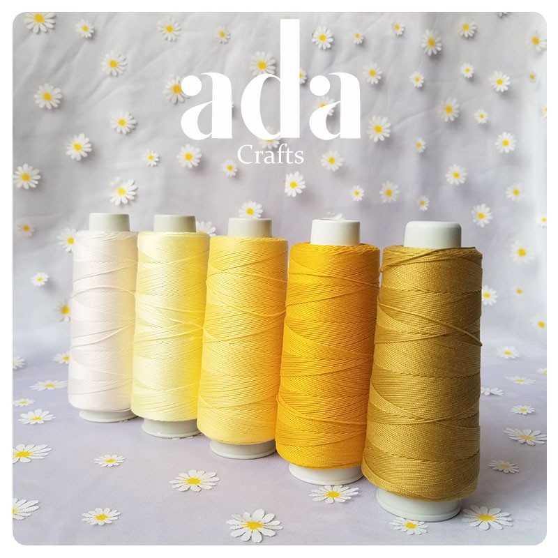 Sợi Cotton Tri 0.9mm - Tri Circle Bảng Màu Vàng Móc Búp Bê - ada.crafts