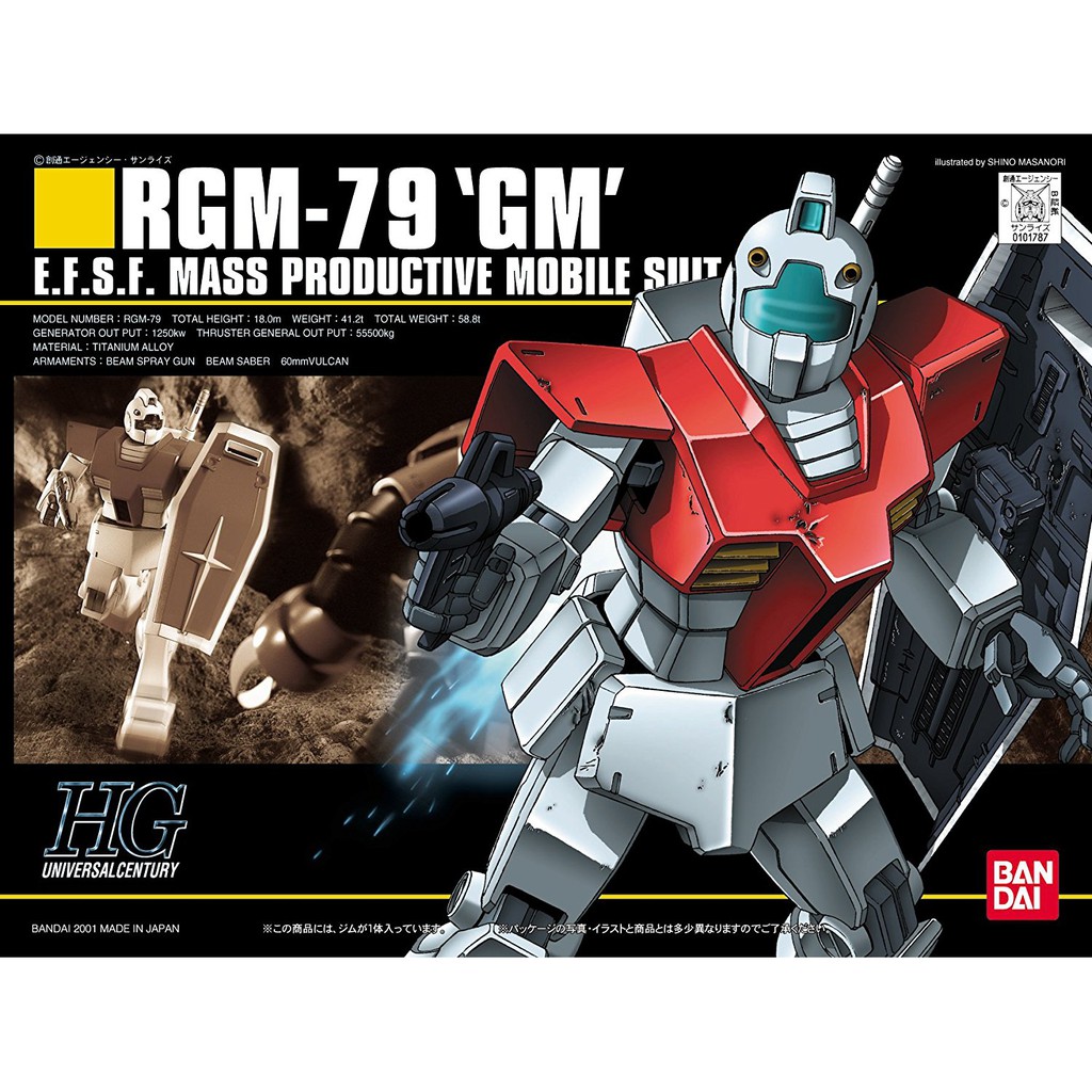 Mô Hình Gundam HGUC 020 RGM-79 GM Series Gundam HG UC Tỉ Lệ 1/144