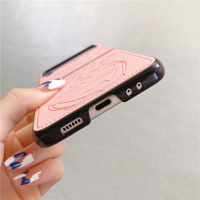 Ốp Điện Thoại Da PU Chống Sốc Hình Doraemon Dễ Thương Cho Samsung Galaxy Z Flip 4 3 2 1 Z Flip3 5G