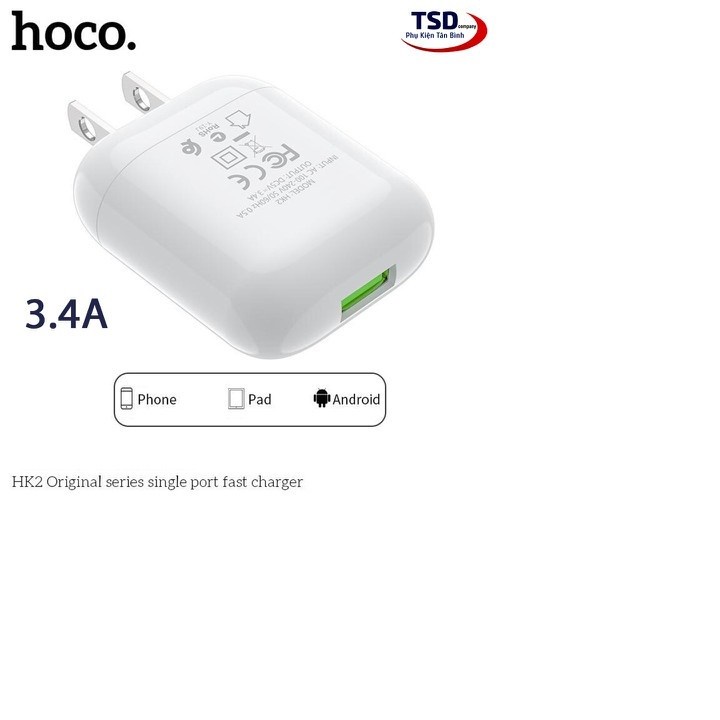 Bộ Sạc Hoco Hk2 Full Box