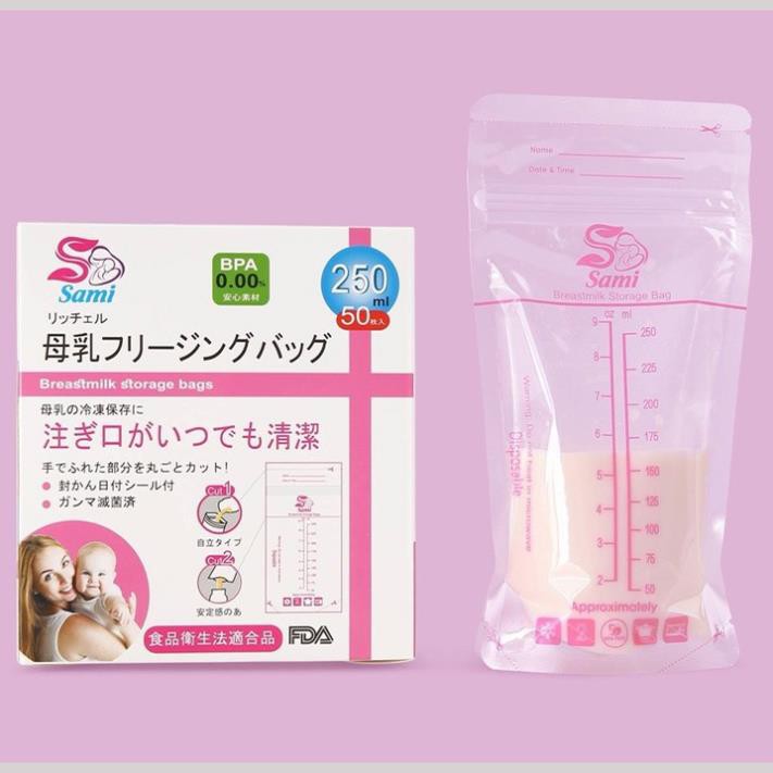 Túi trữ sữa Sami Nhật Bản 250ml - 50 túi