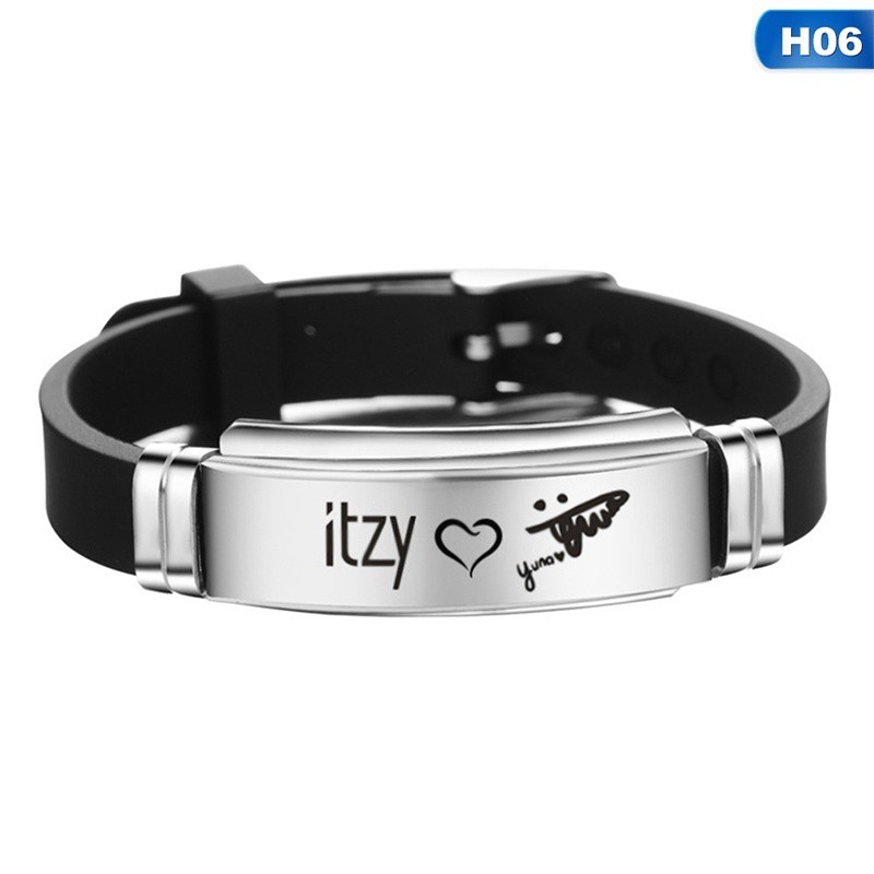 Vòng đeo tay bằng thép không gỉ phong cách Hàn Quốc itzy