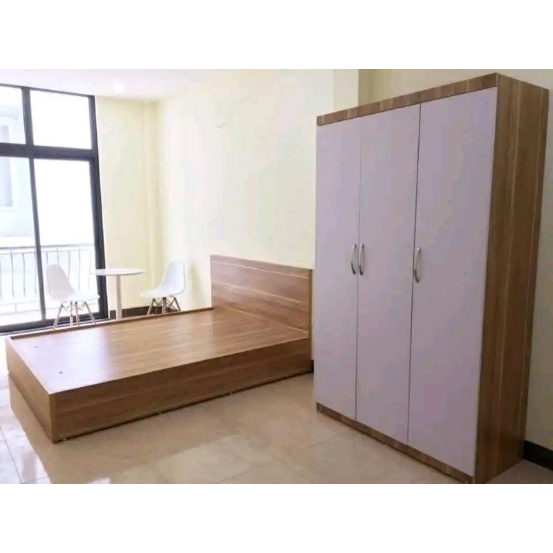 --COMBO Giường Tủ Quần Áo Gỗ MDF Phủ Melamine Chống Xước Lõi Mịn BỀN - RẺ - ĐẸP, Thiết Kế Hiện Đại