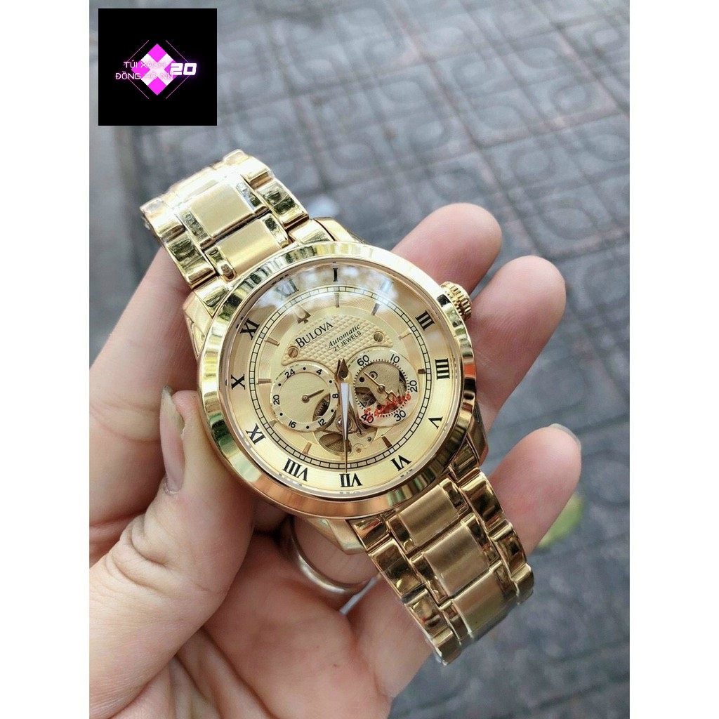 ( Sẵn 4 màu ) Đồng hồ nam BULOVA 96A119 SERIES 120 AUTOMATIC APERTURE WATCH 41MM case 42mm, 3atm