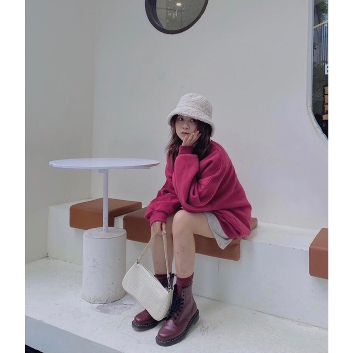 ÁO SWEATER ĐỎ CHỮ XANH - freesize dài 68 cm