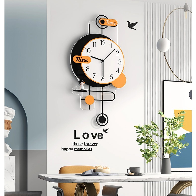 Đồng hồ treo tường quả lắc - CL055 - Phong cách hiện đại - Kích thước: 35x68.2 , 30x60