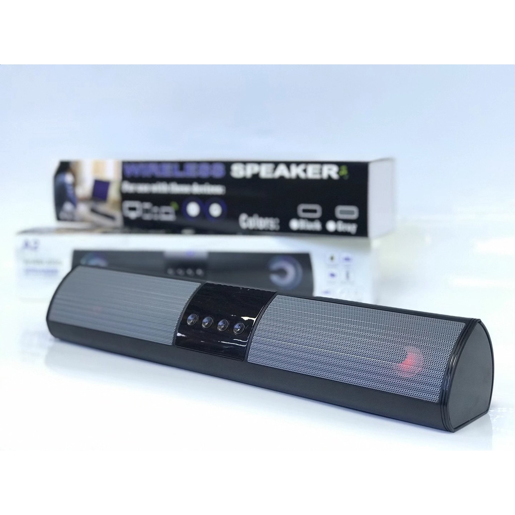 Loa Bluetooth Speaker A2 FLOVEME Dáng Dài 2 Loa Cực Đỉnh, Kểu Dáng Sang Trọng Hỗ Trợ Thẻ Nhớ, Đài FM, Sạc Usb