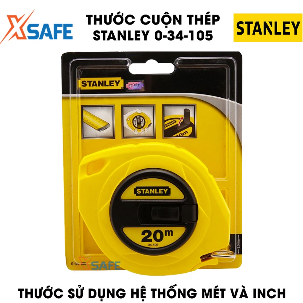 Thước cuộn thép STANLEY lưỡi thép dẻo Thước cuộn Stanley có thiết kế nhỏ gọn, vỏ nhựa ABS bọc cao su chắc chắn