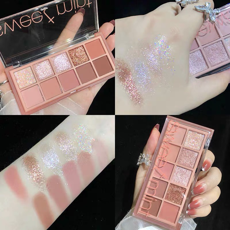 Bảng phấn mắt nhũ 10 tông màu Sweet Mint Brilliant - Thế giới lông mi