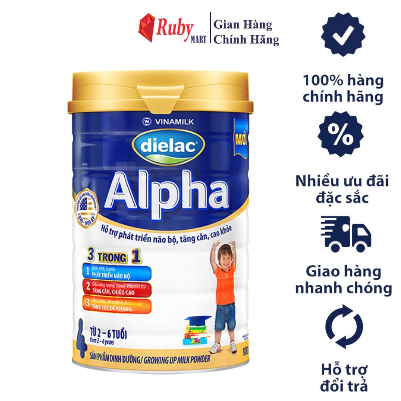 Sữa bột Dielac Alpha Step 1,2,3,4 Lon 900g Và 1.5kg