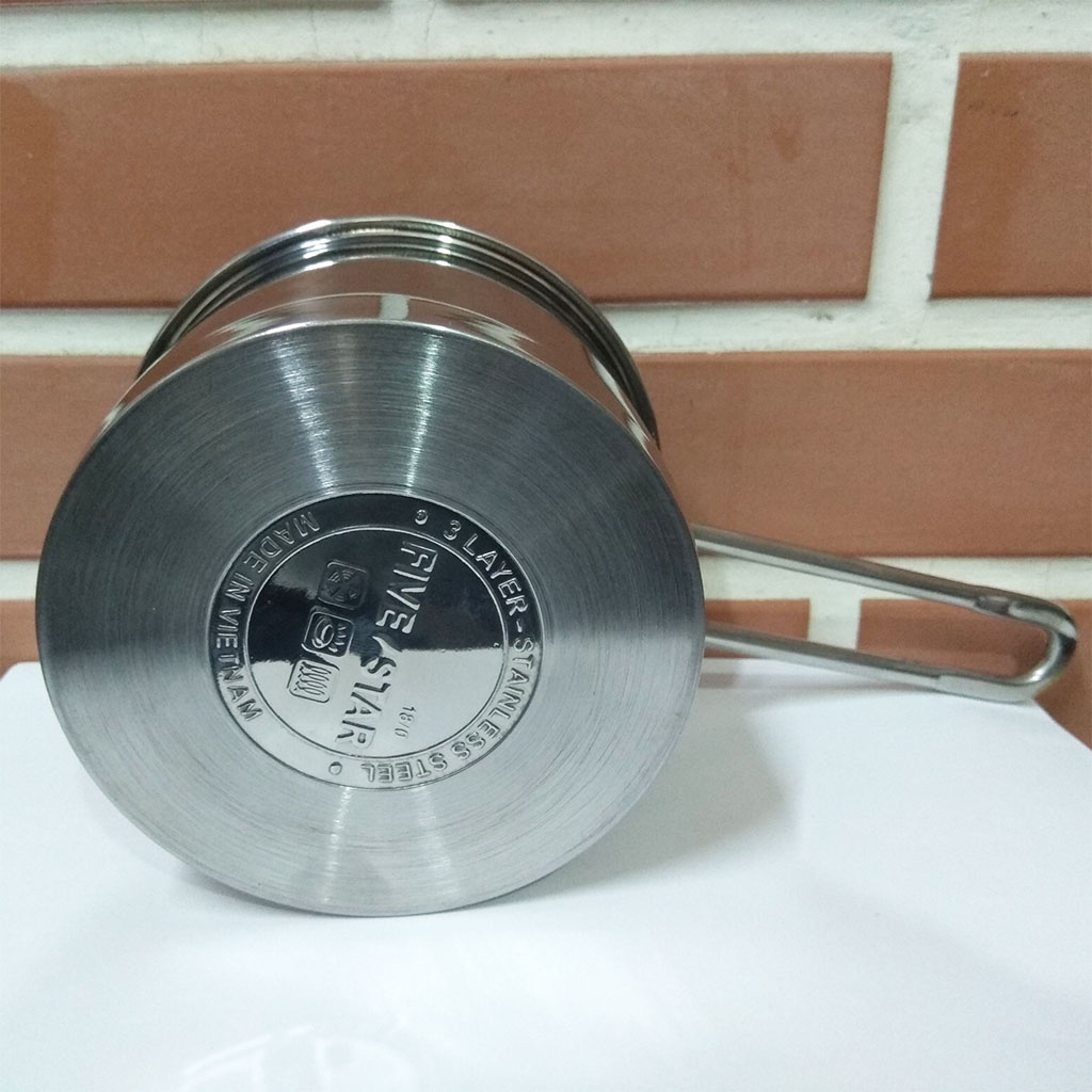 Nồi quánh bột chống dính Inox 3 đáy Fivestar 12cm/14 cm dùng bếp từ ( HÀNG CHÍNH HÃNG BẢO HÀNH 5 NĂM