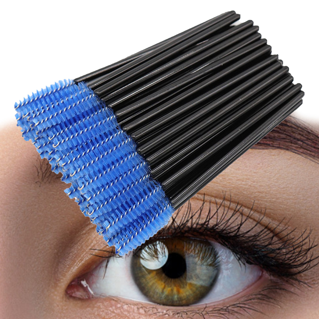 CODseller 50Pcs Women Eyelash Brushes Disposable Plastic Eye Makeup Cosmetic Beauty Tools