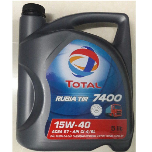 Nhớt động cơ Total RUBIA TIR 7400 15W40 5L - Dầu nhớt Total