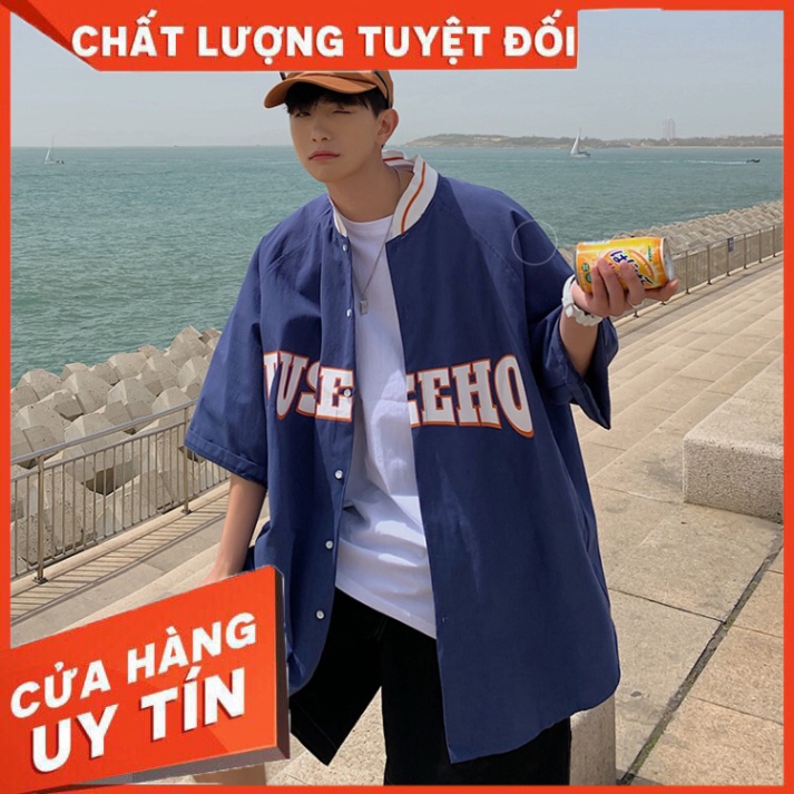 Áo sơ mi ngắn tay dáng rộng thoải mái dành cho nam - Hàng nhập khẩu