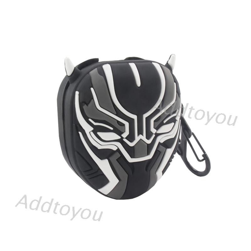 Vỏ bảo vệ hộp sạc tai nghe Galaxy-Buds Live bằng Silicon hình chú báo đen xinh xắn độc đáo