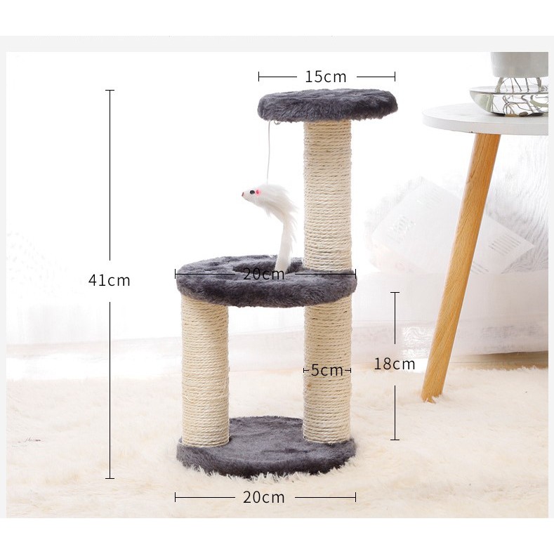 Cat Tree- Trụ cào móng 3 tầng cho mèo